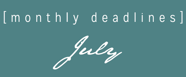 Monthly deadlines July2019
