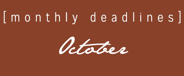 Master's Monthly Deadlines